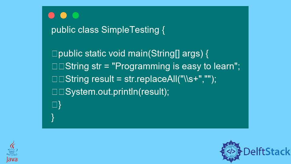 Remove Whitespace From String In Java Delft Stack